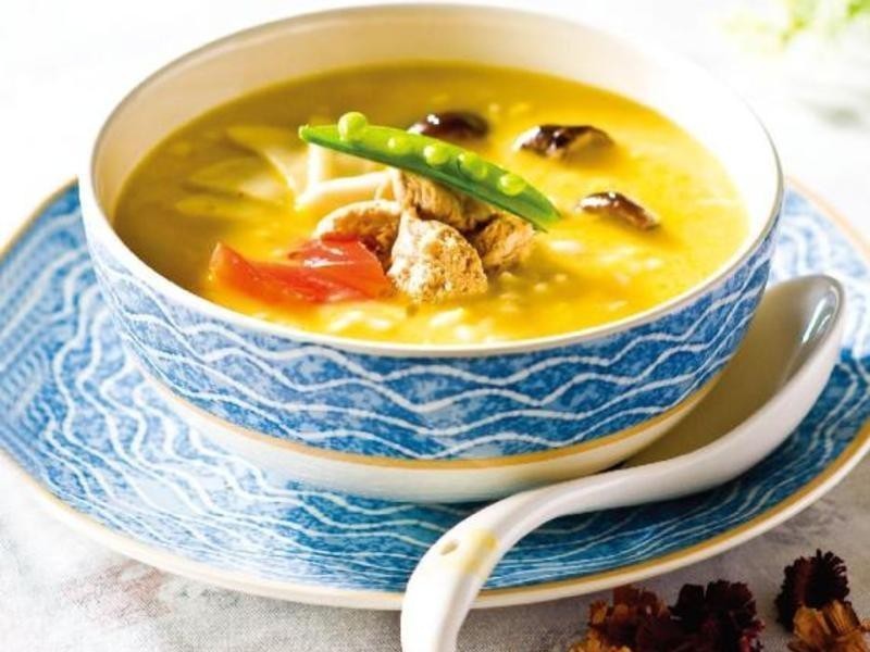 豆浆什菇小米粥的做法