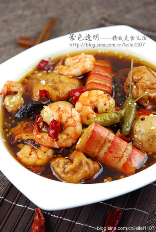 香辣水煮海味鲜蔬的做法