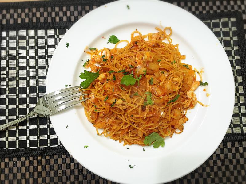 鲜虾义大利面的做法