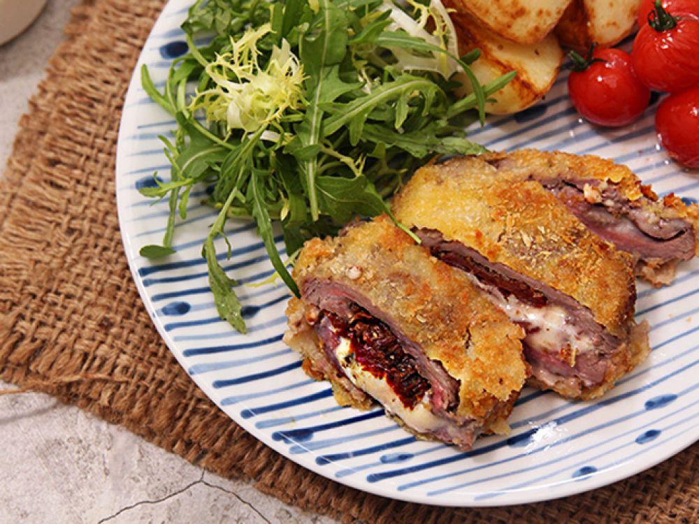 炸蕃茄芝士牛仔卷的做法