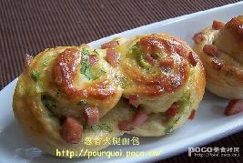 葱香火腿面包的做法