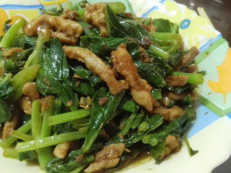 沙茶芥蓝肉丝的做法