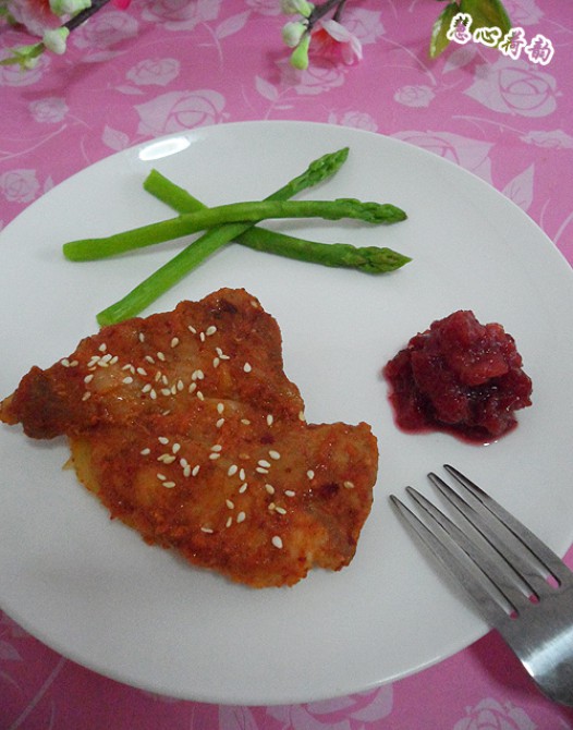 樱桃果酱浸烤梅花肉的做法