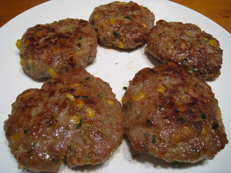 玉米煎肉饼的做法