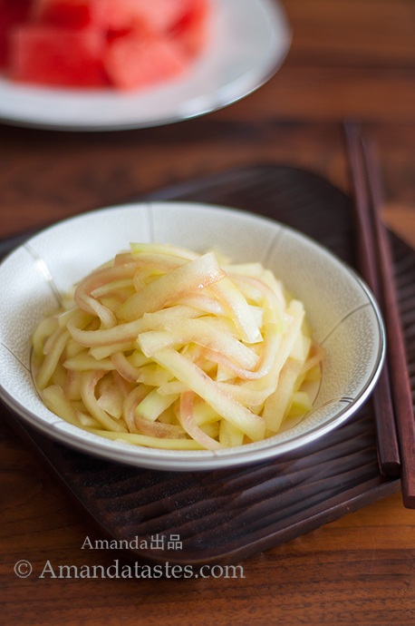 节俭的安全感~生拌西瓜皮的做法