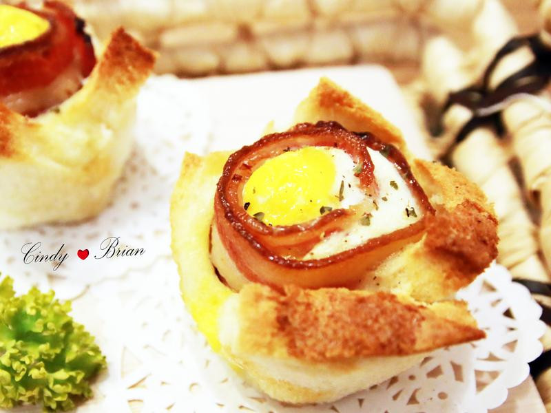 培根鸡蛋土司塔的做法