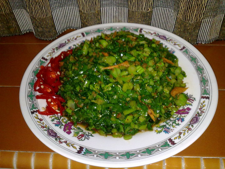 干炒芥蓝虾米的做法