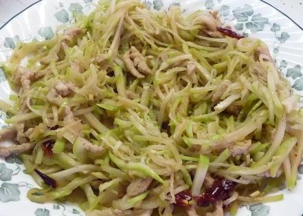 佛手瓜炒肉丝的做法