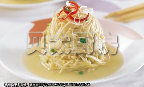 芥末金针菇的做法