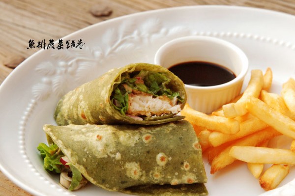 鱼排菠菜饼卷的做法