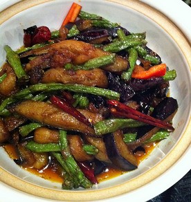 芸豆茄子煲的做法