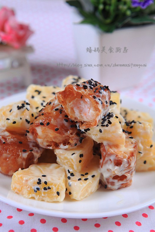 菠萝油条虾的做法