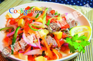 柠檬拌牛柳的做法