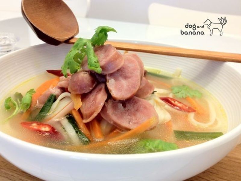 台式香肠汤面的做法