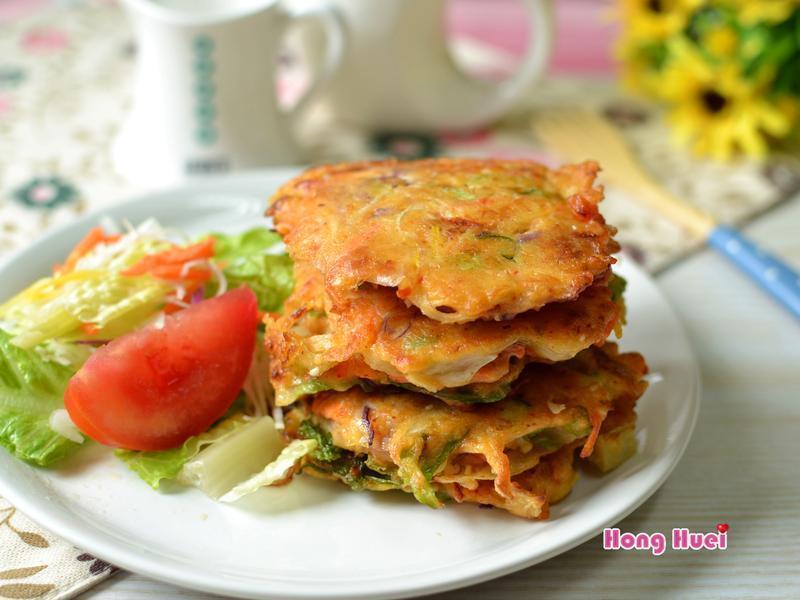 韩式泡菜鲜蔬煎饼的做法