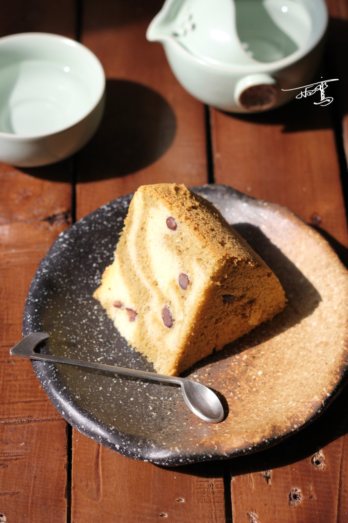 抹茶和蜜豆的完美结合——抹茶蜜豆戚风的做法