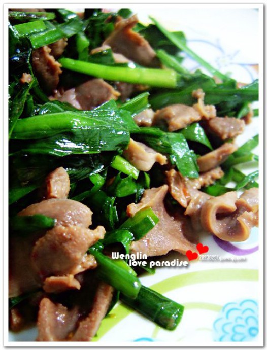 韭菜炒鸡珍的做法