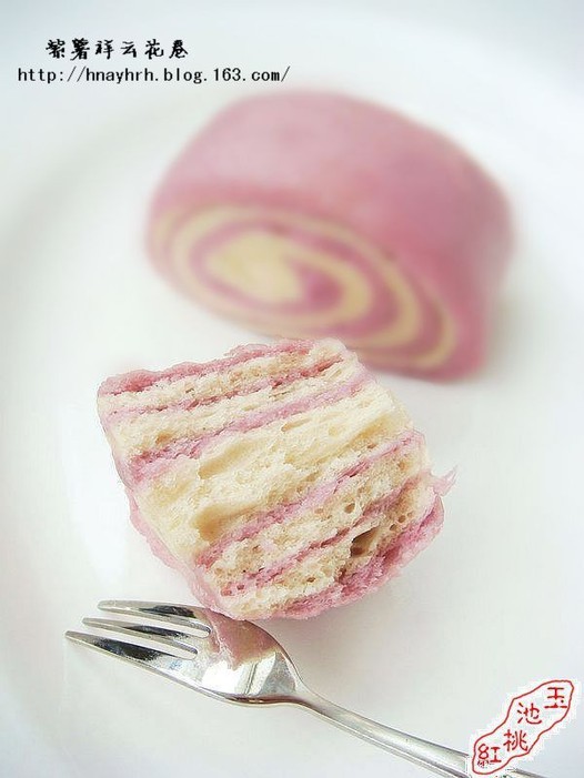 紫薯祥云花卷的做法