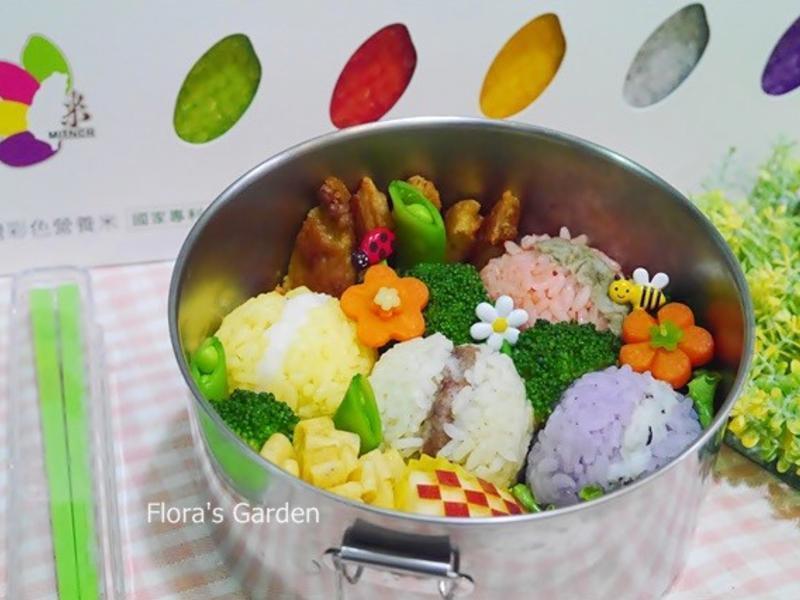 彩色米~缤纷马卡龙造型便当的做法