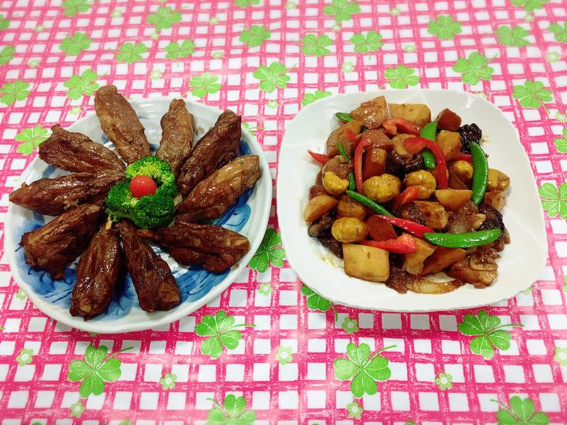 酱烧猪棒棒腿烩五宝的做法