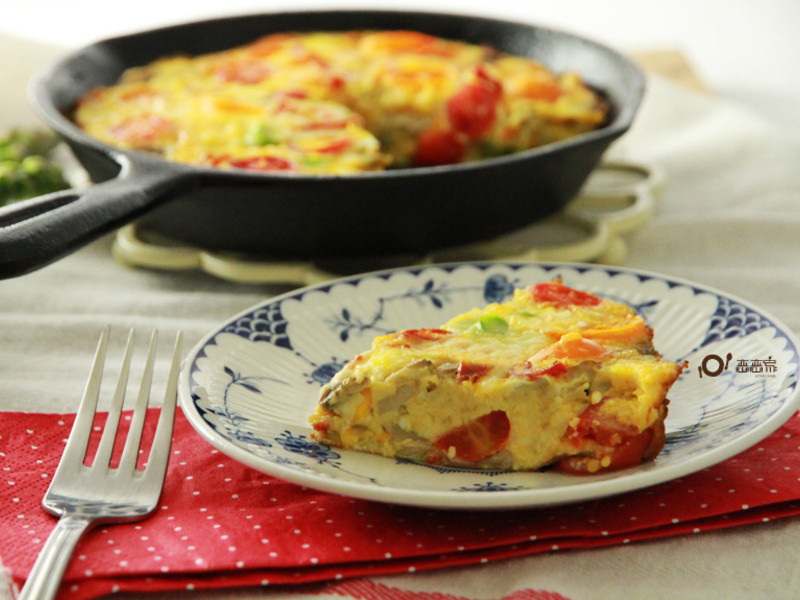 蕃茄起司烘蛋~泰山橄榄油的做法
