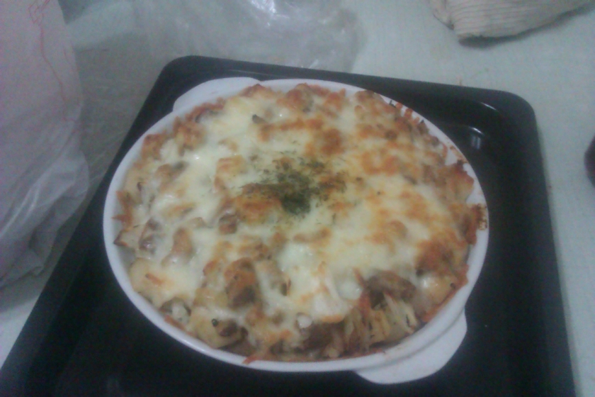 意式焗饭(一人份)猪肉番茄土豆蘑菇的做法