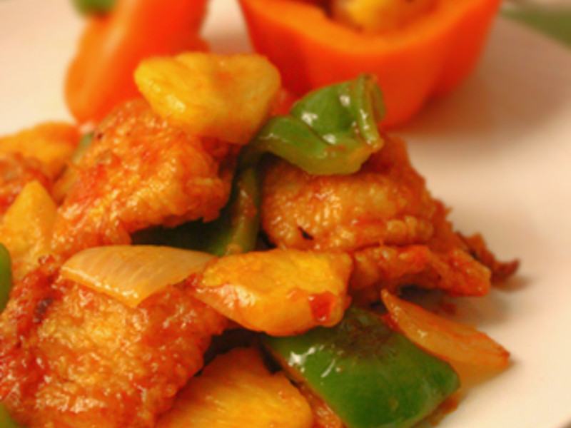 夏天开胃凤梨糖醋鱼片的做法