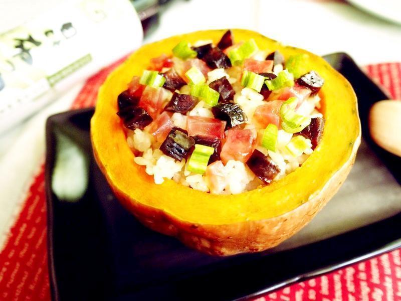 南瓜腊味饭~超简单电锅版【淬酿开运年菜】的做法