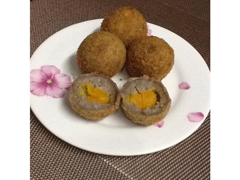 咸蛋黄芋泥球的做法