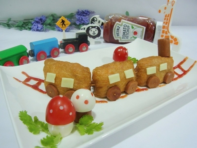 「亨氏番茄酱?100%纯天然」幸福黄金火车寿司的做法