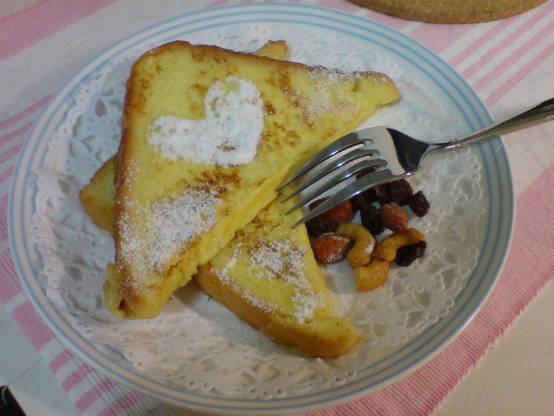 甜心奶香法式土司的做法