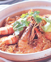 明虾银丝煲的做法