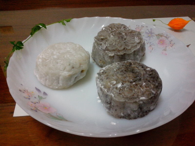 芝麻绿豆冰皮月饼的做法