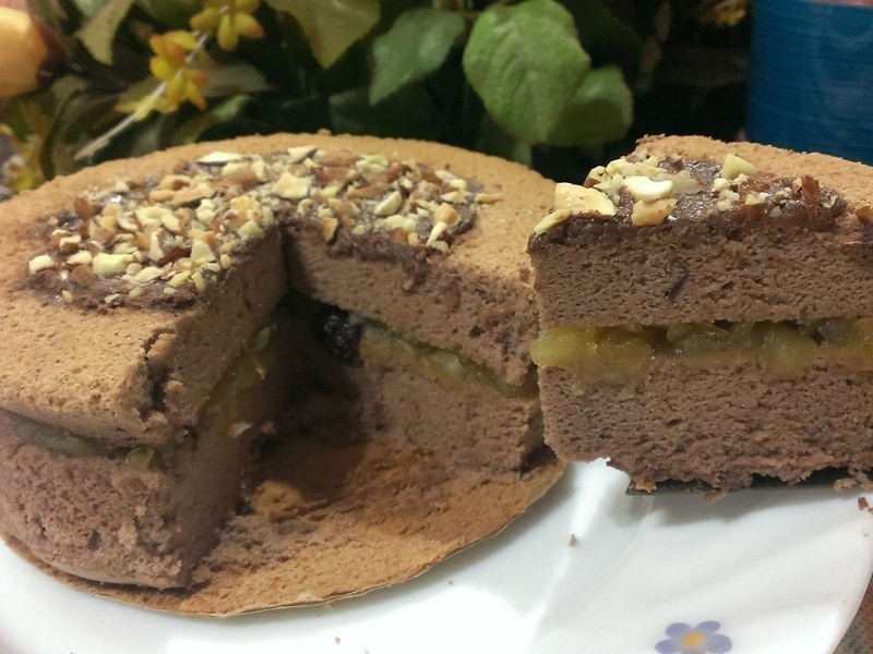 榛果巧克力戚风蛋糕的做法