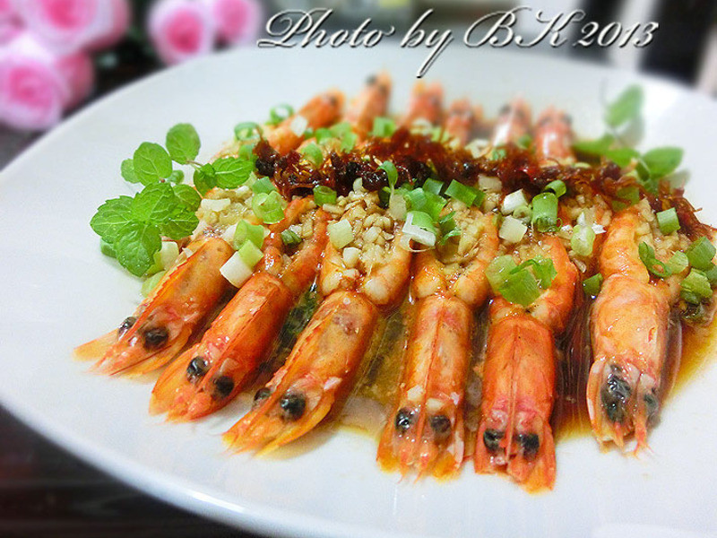 蚝油蒜泥虾的做法