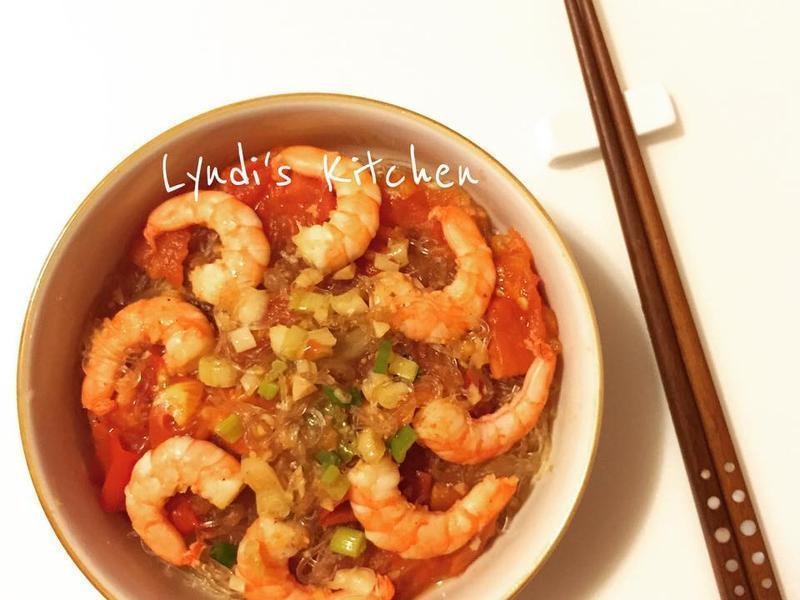 鲜虾番茄冬粉的做法