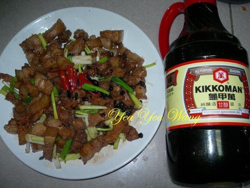 香葱荫鼓五花肉的做法