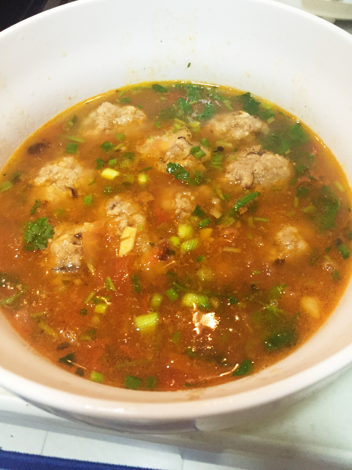 西红柿肉丸子汤的做法