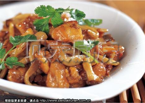 豉油蘑菇鸡块的做法