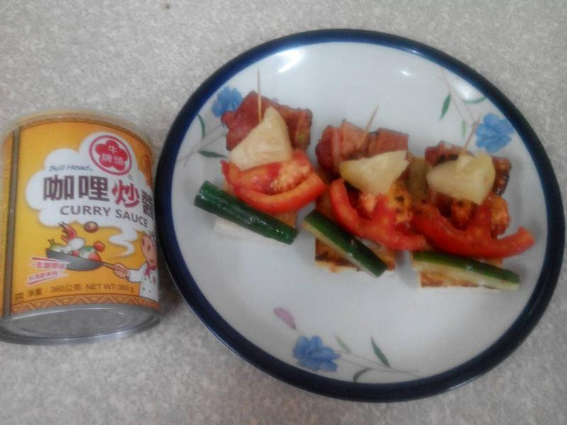 咖哩培根肉土司小点心的做法