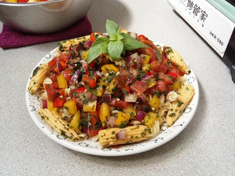 义式蕃茄鲜蔬冷面的做法