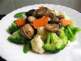 双花扒时蔬的做法