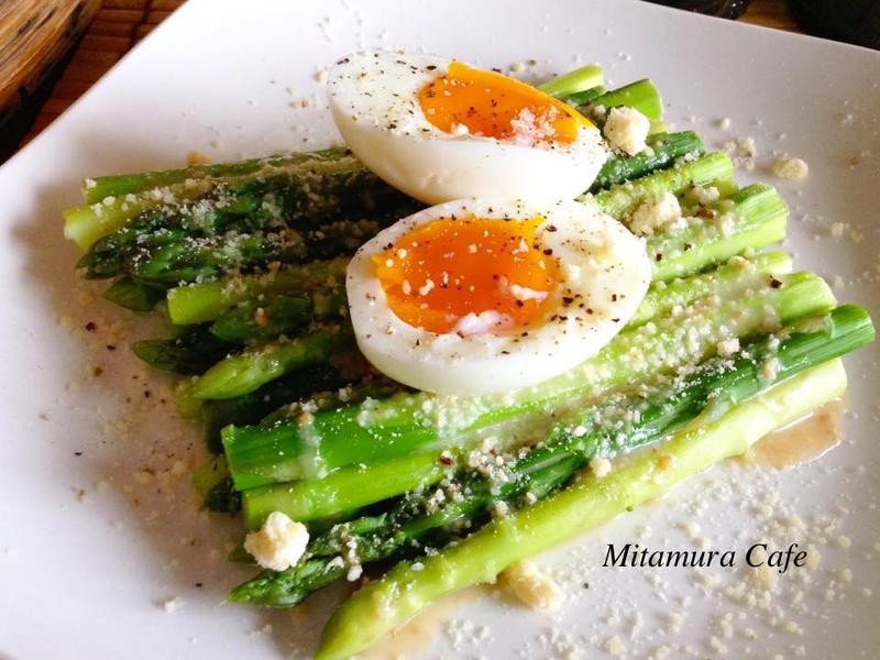 半熟蛋凉拌芦笋的做法