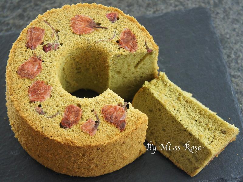 【樱花风】绿茶戚风蛋糕的做法