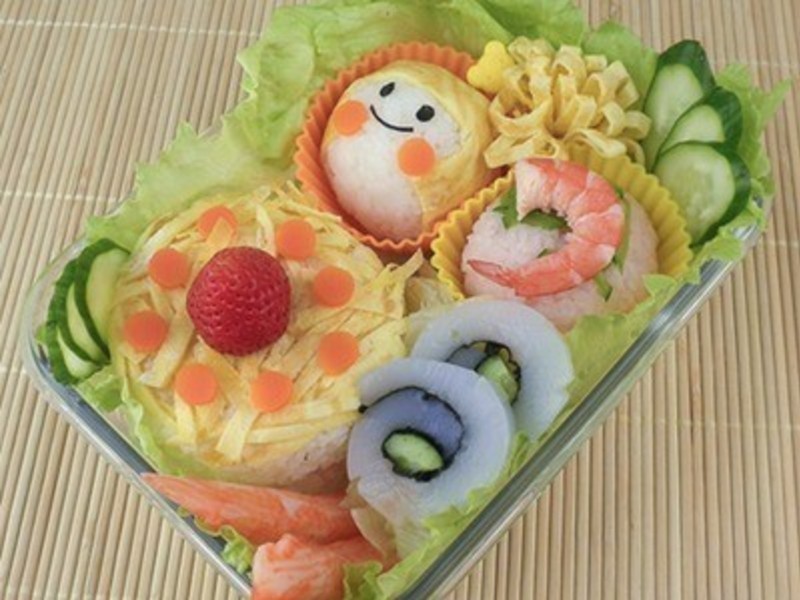 可爱女孩的生日蛋糕便当的做法