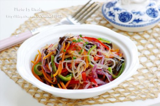 什锦素炒米线的做法