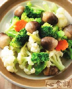 草菇烩花椰菜的做法