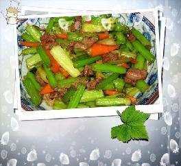 西芹炒小牛肉的做法