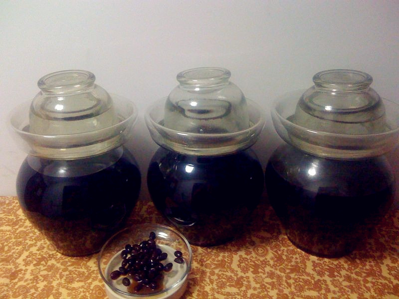 陈醋泡黑豆-----养生菜品的做法