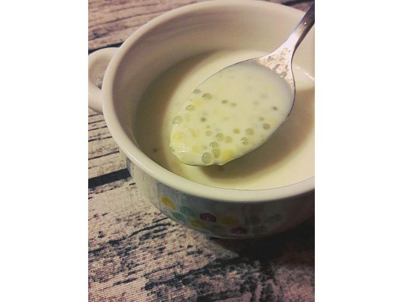 绿豆仁椰奶西米露的做法